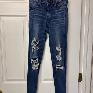 American eagle ripped skinny jeans